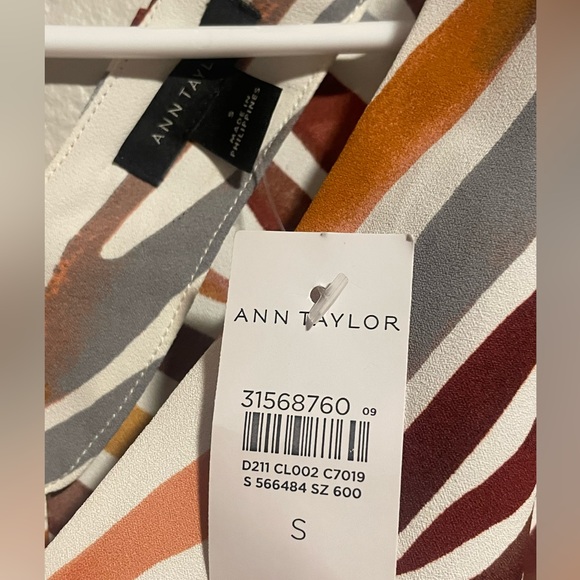 Ann Taylor Zebra Print Peplum Top - Picture 2 of 3